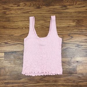 Smocked cropped halter tank for summer weather☀️